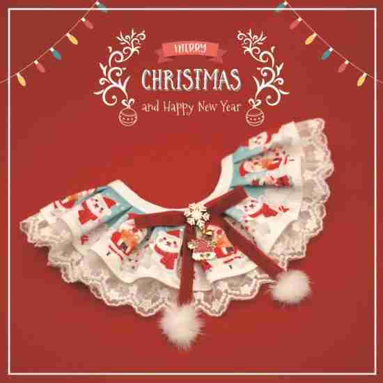 Christmas Lace Scarf Collar - 相册3