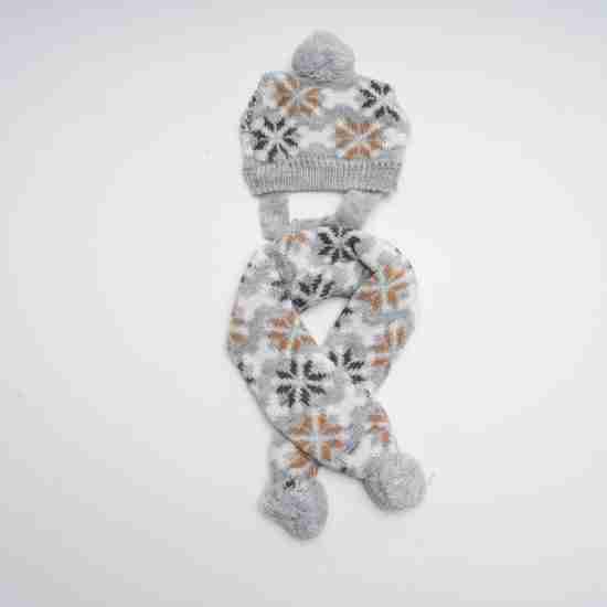 Knitted Christmas Hat & Scarf Set - 相册1