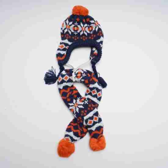 Knitted Christmas Hat & Scarf Set - 相册5