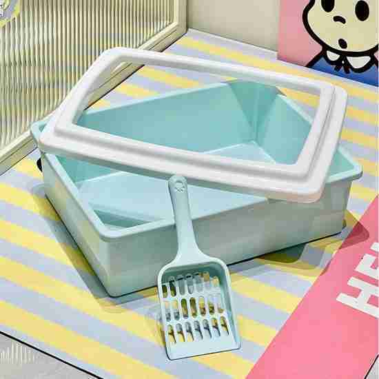 Semi-Enclosed Square Cat Litter Box (with Scoop - 相册2