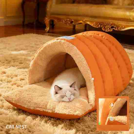 Closed Faux Leather Pet Bed - Winter Windproof Wholesale - 相册3