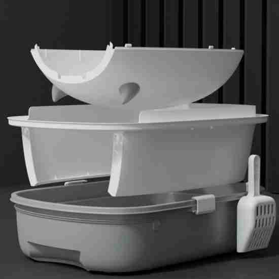 Jumbo Full-Enclosed Foldable Cat Litter Box - Odor-Proof Anti-Splash - 相册4 Jumbo Full-Enclosed Foldable Cat Litter Box - Odor-Proof Anti-Splash - 相册4