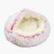 Shell-Shaped Plush Semi-Closed Pet Bed for Cats/Dogs