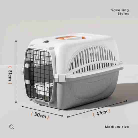 Large Pet Transport Crate (Airline-Approved, Removable Top, Car Carrier) - 相册4