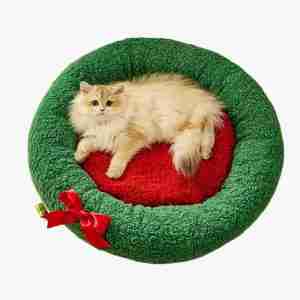 Semi-Closed Christmas Pet Nest - Warm Dog/Cat Bed