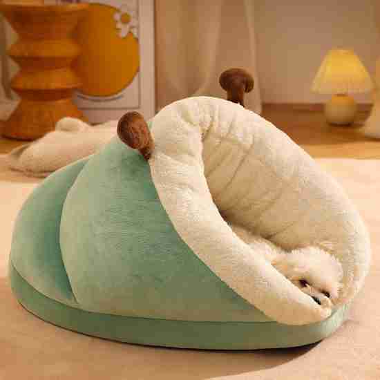 Winter Fleece Slipper Pet Bed - Warm for Small Dogs/Cats - 相册2