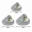 Shell-Shaped Plush Semi-Closed Pet Bed for Cats/Dogs - 相册1