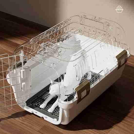 Large Pet Transport Crate (Airline-Approved, Removable Top, Car Carrier) - 相册2