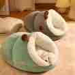 Winter Fleece Slipper Pet Bed - Warm for Small Dogs/Cats - 相册1