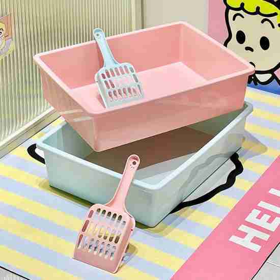 Semi-Enclosed Square Cat Litter Box (with Scoop - 相册4