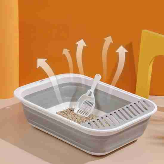 New XL Foldable Semi-Enclosed Cat Litter Box - Anti-Splash - 相册3 New XL Foldable Semi-Enclosed Cat Litter Box - Anti-Splash - 相册3