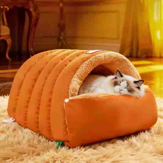 Closed Faux Leather Pet Bed - Winter Windproof Wholesale - 相册1