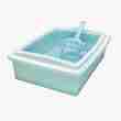 Semi-Enclosed Square Cat Litter Box (with Scoop