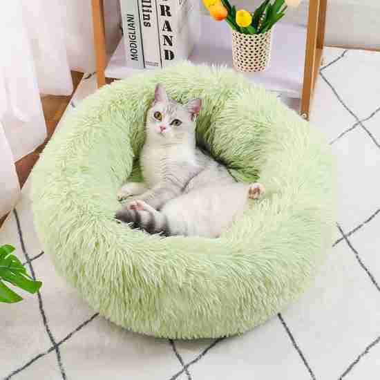 Wholesale Round Plush Pet Bed - Winter Warm for Cats/Dogs - 相册1
