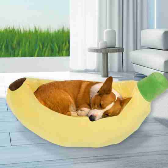 Banana-Shaped 4-Season Pet Mat - Washable Warm Pet Bed - 相册2 Banana-Shaped 4-Season Pet Mat - Washable Warm Pet Bed - 相册2