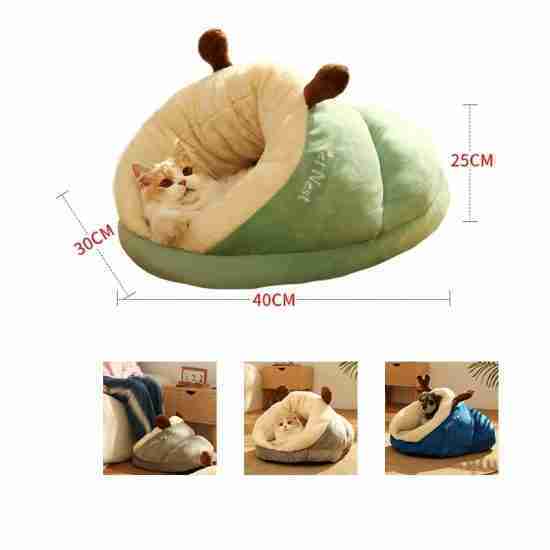 Winter Fleece Slipper Pet Bed - Warm for Small Dogs/Cats - 相册4