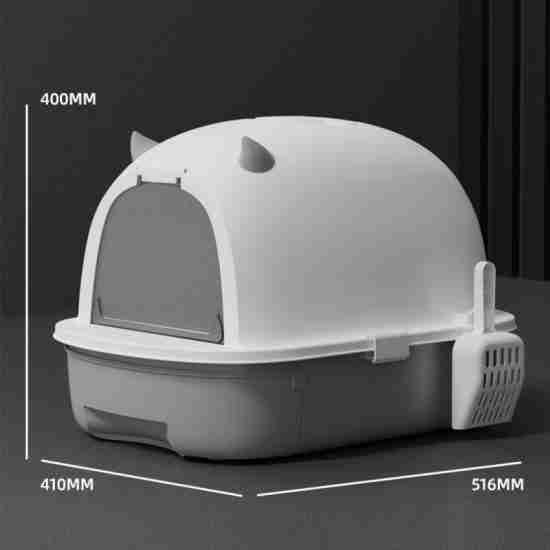 Jumbo Full-Enclosed Foldable Cat Litter Box - Odor-Proof Anti-Splash - 相册2 Jumbo Full-Enclosed Foldable Cat Litter Box - Odor-Proof Anti-Splash - 相册2