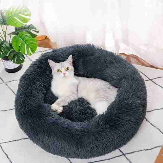 Wholesale Round Plush Pet Bed - Winter Warm for Cats/Dogs - 相册3