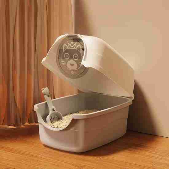 All-Size Enclosed/Semi-Enclosed Cat Litter Box - Odor-Proof (Bestseller) - 相册1