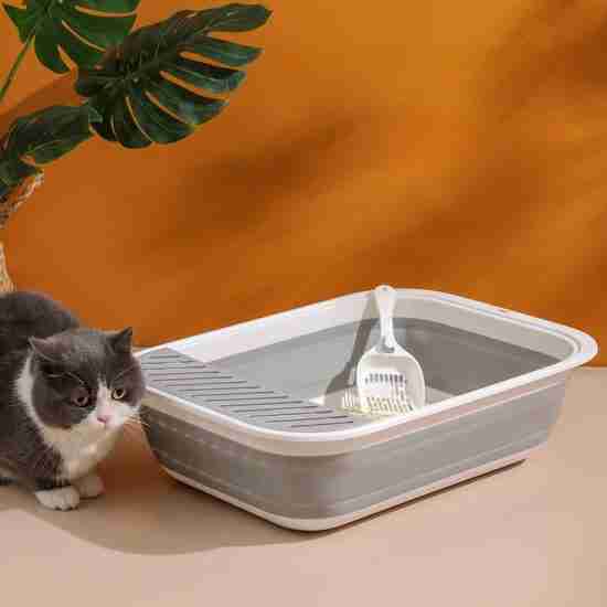 New XL Foldable Semi-Enclosed Cat Litter Box - Anti-Splash - 相册2 New XL Foldable Semi-Enclosed Cat Litter Box - Anti-Splash - 相册2