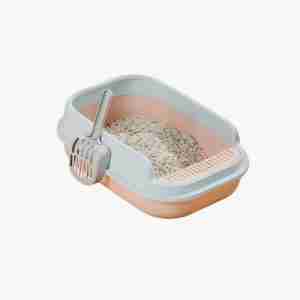XL Semi-Enclosed Cat Litter Box (with Scoop）