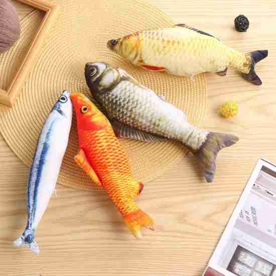 Catnip Plush Fish Cat Toy (Wholesale Molar Chew for Kittens & Adult Cats) Colors are randomly distributed - 相册1